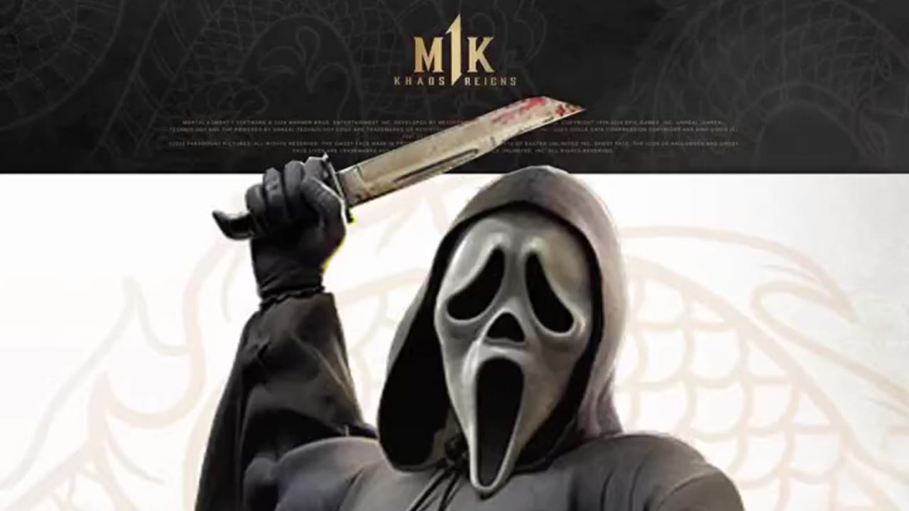 Ghostface Release Date Announcement Trailer - Mortal Kombat 1 Khaos Reigns DLC MK1 PC #gamingvideos