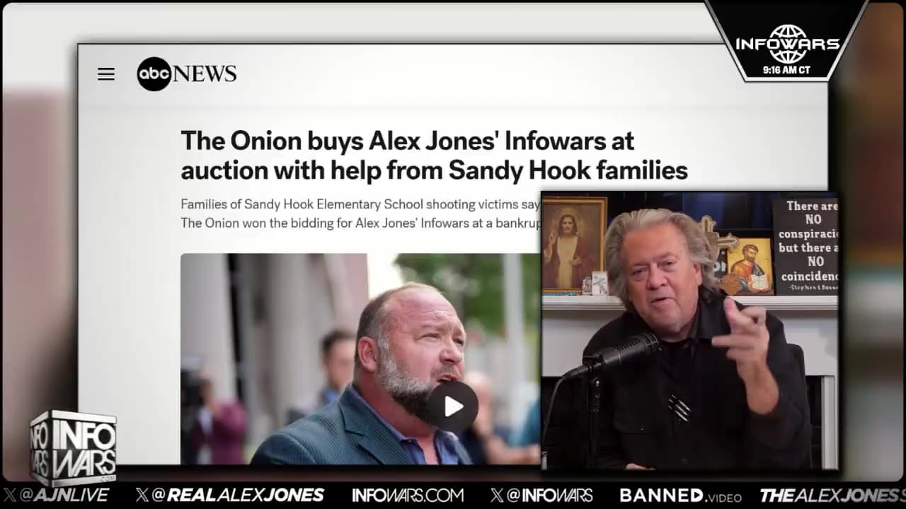 Alex Jones & Steve Bannon Host Infowars' Final Broadcast