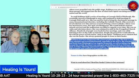 Oct 28, 2023 Question: Why many men of faith today seem to fail to receive their own healing?