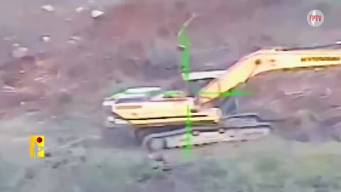 Hizbullah striking a Zionist army bulldozer near the border fence between south Lebanon and occupied Palestine, 26 Nov 2024