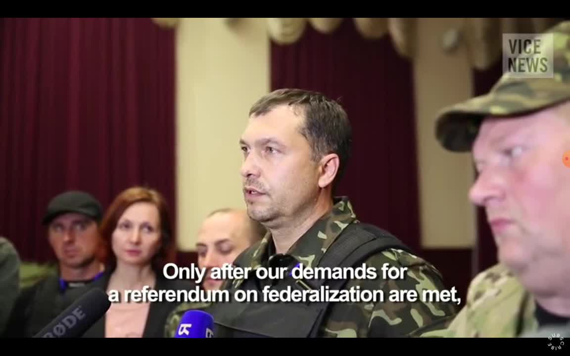 2014, Luhansk - occupied state police building - waiting for referendum