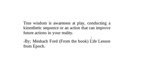 "Life Lesson from Epoch" - Checkout Description