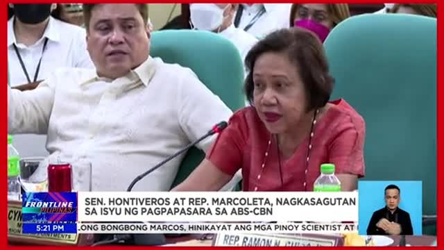 Marcoleta, nagkasagutan sa isyu ng pagpapasara sa ABS-CBN Sen. Hontiveros, Rep.