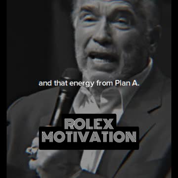 Forget Plan B. Spoken by Arnold Schwarzenegger - Motivational Speech
