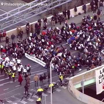 Pro-Palestinian protesters have shut down the I-76 Highway