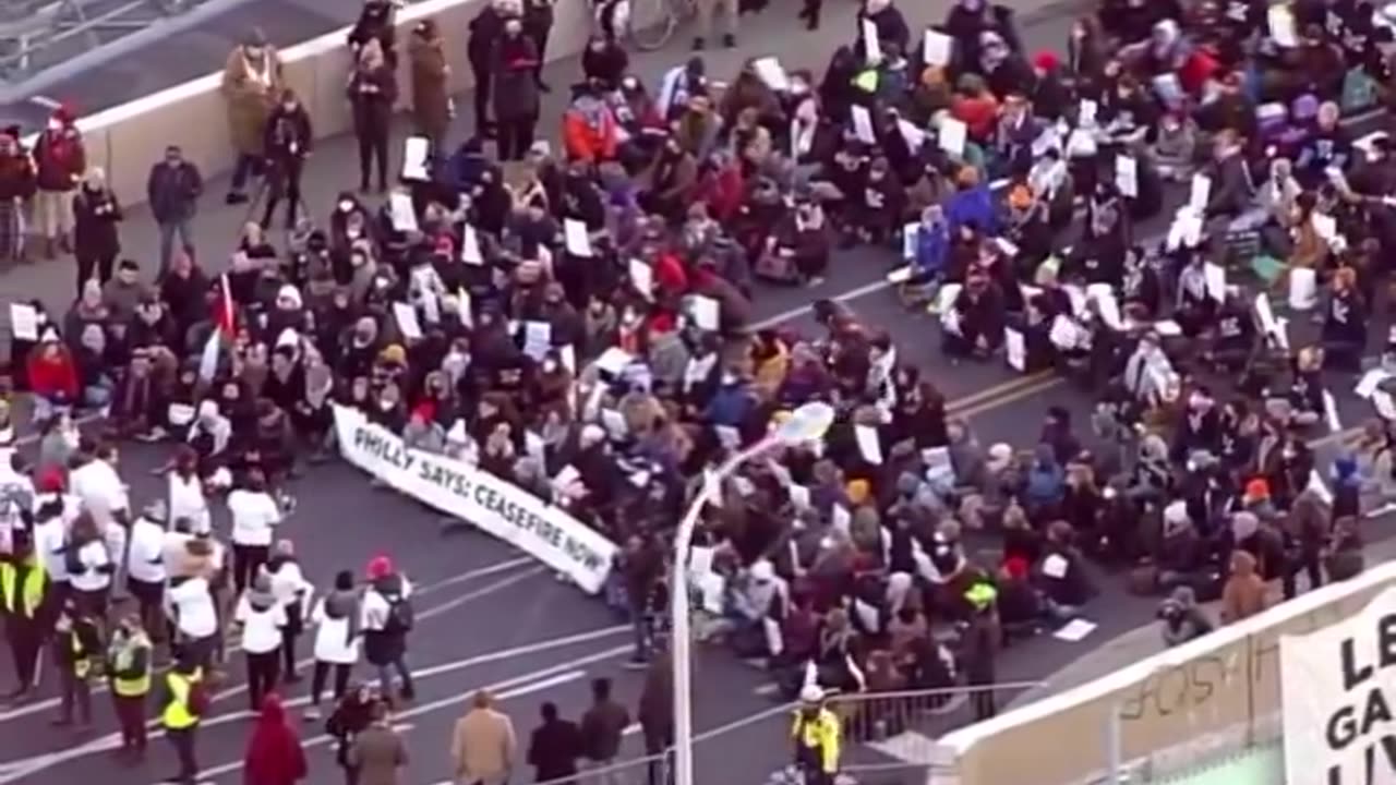 Pro-Palestinian protesters have shut down the I-76 Highway