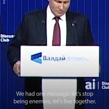 Putin to the West: 'Let's stop being enemies'