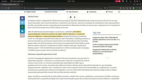 Italianos pedem indenização coletiva para todos os vacinados acima de 60 anos