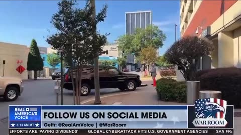 Hunter Biden secret service motorcade for child support hearing.