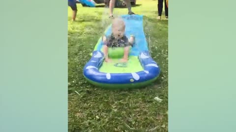 Funny Babies Playing Slide Fails - Cute Baby Videos