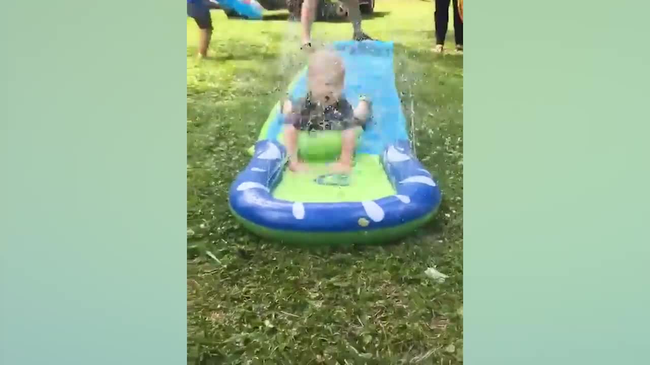 Funny Babies Playing Slide Fails - Cute Baby Videos