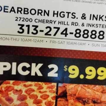 Meal, Happy's Pizza, Cherry Hill Rd, Dbn Hgts, MI, 8/22/23