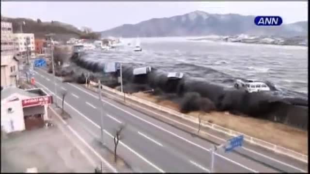 Dramatic footage of the tsunami that hit Japan