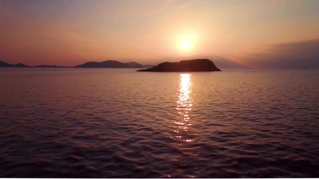 Sunrise video drone footage
