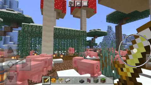 Decoration build for pigs on Minecraft