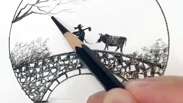 Satisfying Video of Talented People in Drawing Art