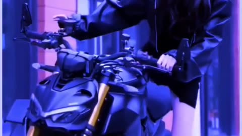 Bike short video with cute girl