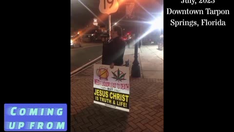 Wicked Liquor Is Your Lord, & Statues Can't Save You - Street Preaching, Tarpon Springs First Friday