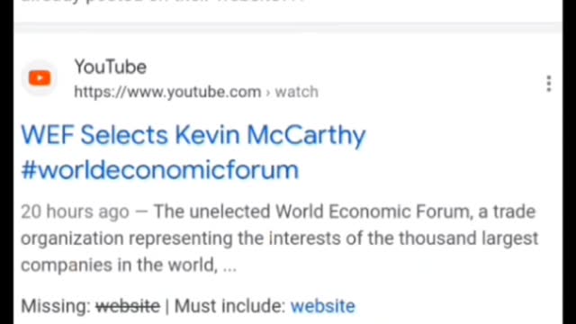 McCarthy is a pelosi WEF