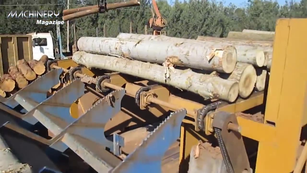 Amazing Automatic Wood Sawmill Machines Modern Technology - EXTREME Fast Wood Cutting Machine