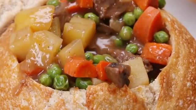 Food | Cook | Cooking | Tasty - Disneyland s Slow-Cooked Beef Stew Bread Bowl