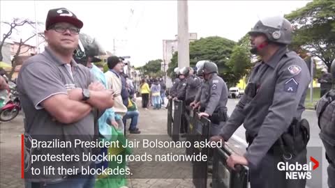 Brazil election: Bolsonaro calls on protesters to end blockades on nation's roads