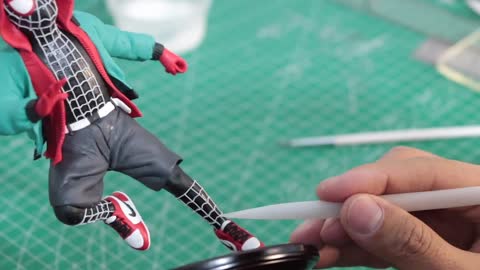 Sculpting Spider-Man Miles Morales with Polymer Clay _ DIY Figure