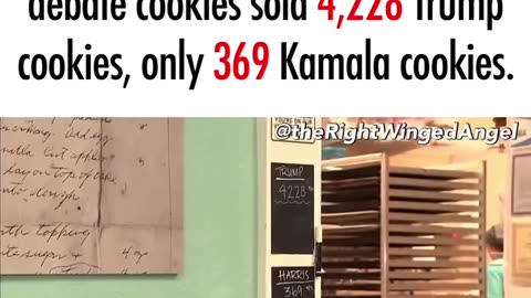 Trump cookies out selling Kamala's bigly !