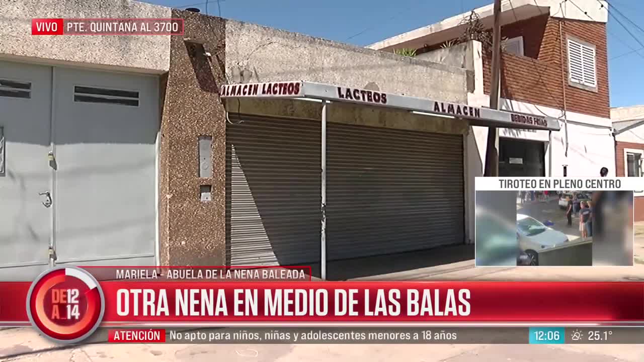 Una nena baleada por una ráfaga de disparos en zona sudoeste: su abuela relata el hecho