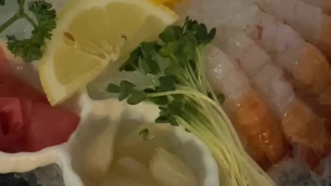 Korean Red-banded lobster sashimi.