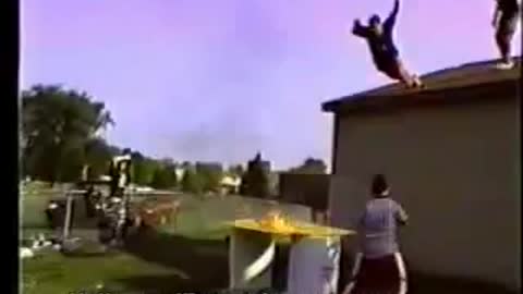 Backyard Wrestler Breaks Arm in Risky Roof Jump Stunt