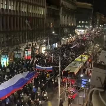 Thousands in Belgrade, Serbia Demonstrate Against NATO