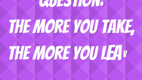 The more you take, the more you leave behind. What am I? #quickriddles