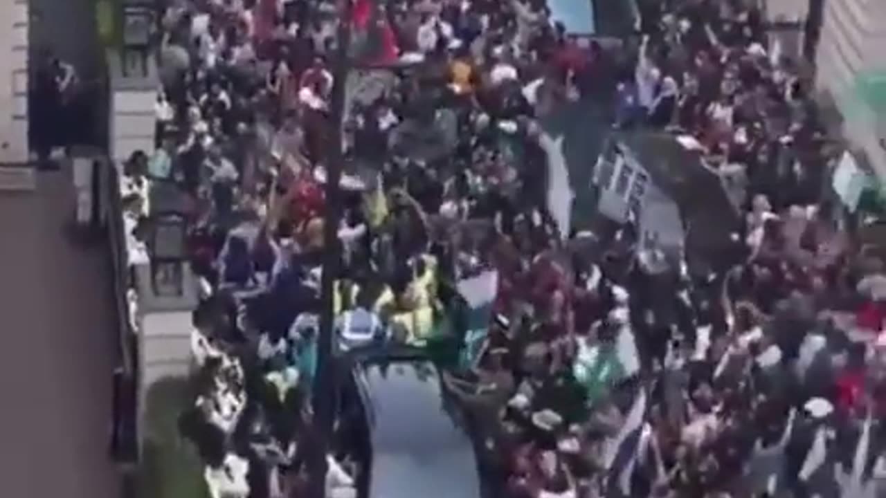Protests in Islamabad following the arrest of former Pakistani PM Imran khan today.