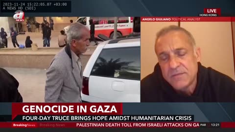 Angelo Giuliano interview with Turkish Media Anews on Gaza Holocaust 25 Nov 2023