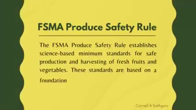 Produce Safety Alliance and Sathguru bring to you Remote Grower Training Course