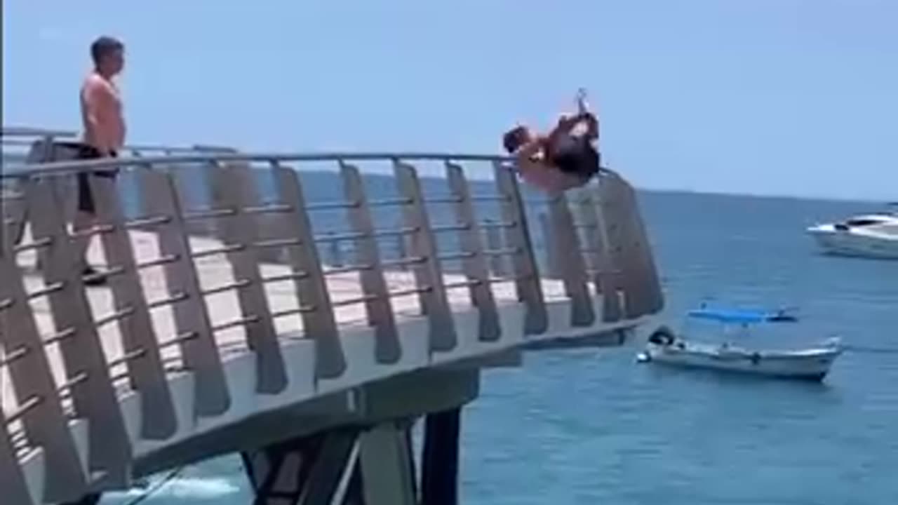 falling on the iron railing with your head is painful
