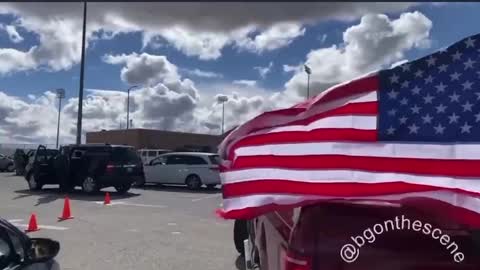 Over a thousand vehicles are now outside Adelanto Stadium