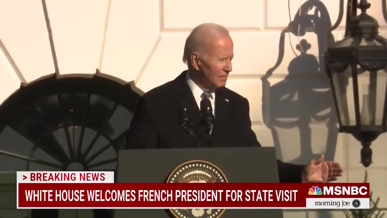 Biden Welcomes French President Macron To White House