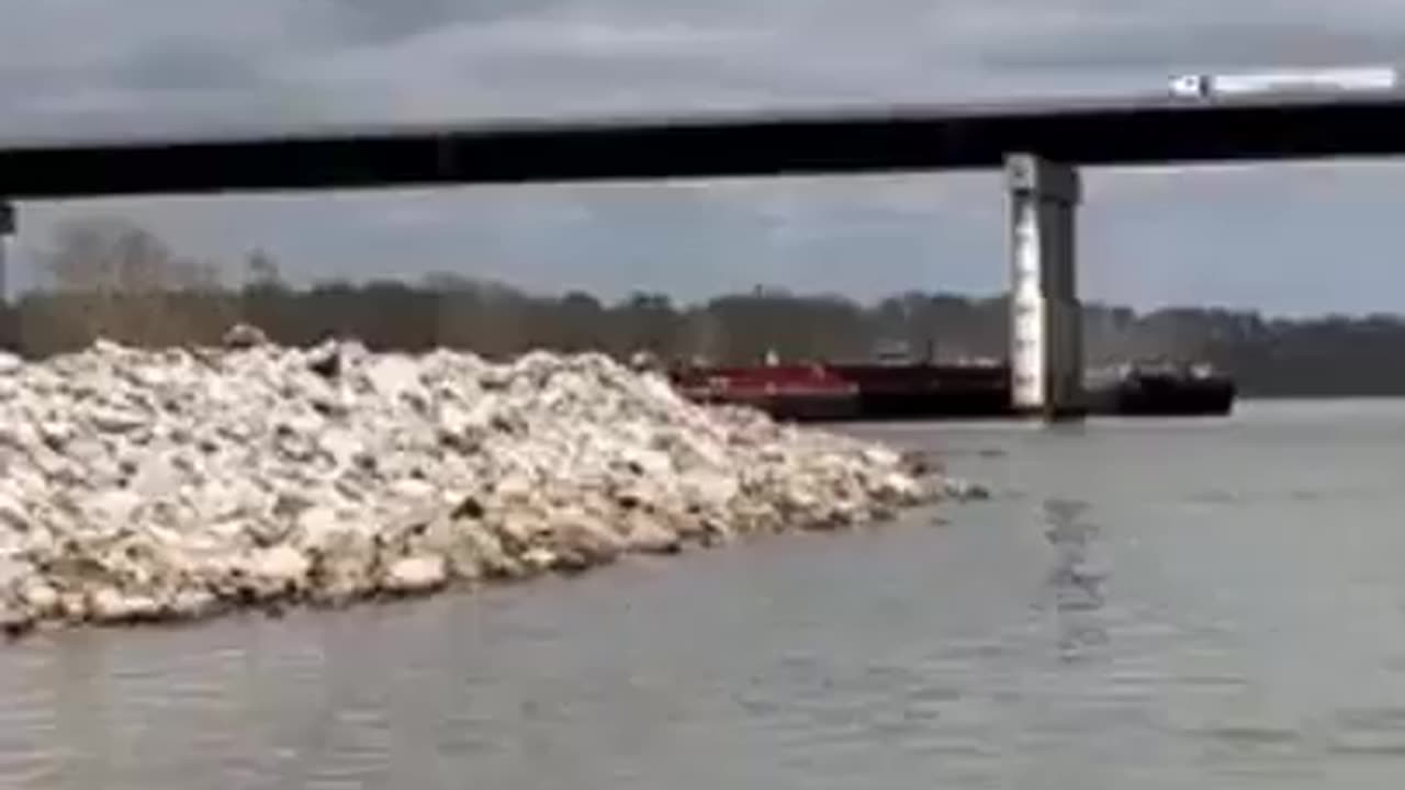 And yet another bridge struck by a barge~ U.S. 59 Bridge in Sallisaw Oklahoma