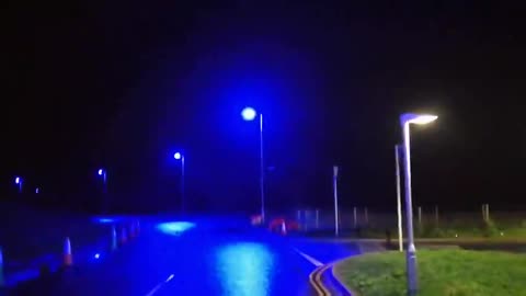 BLUE LIGHT AT WALES HOSPITAL