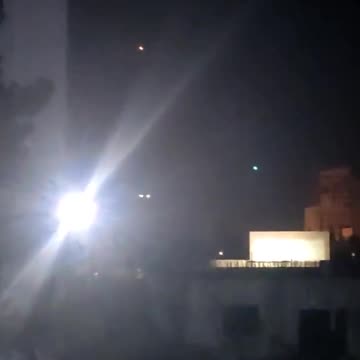 Syrian Air Defenses Firing Above Damascus