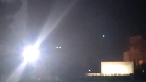 Syrian Air Defenses Firing Above Damascus