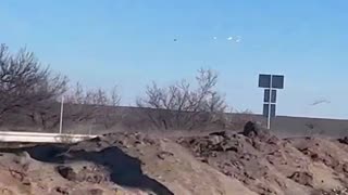 Russian Air Force Su-25 attack aircrafts work on V.S.U. positions