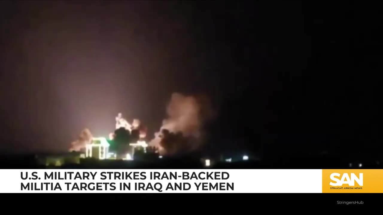 U.S stage multiple airstrikes against Iranian backed Houthi Rebels in Yemen,