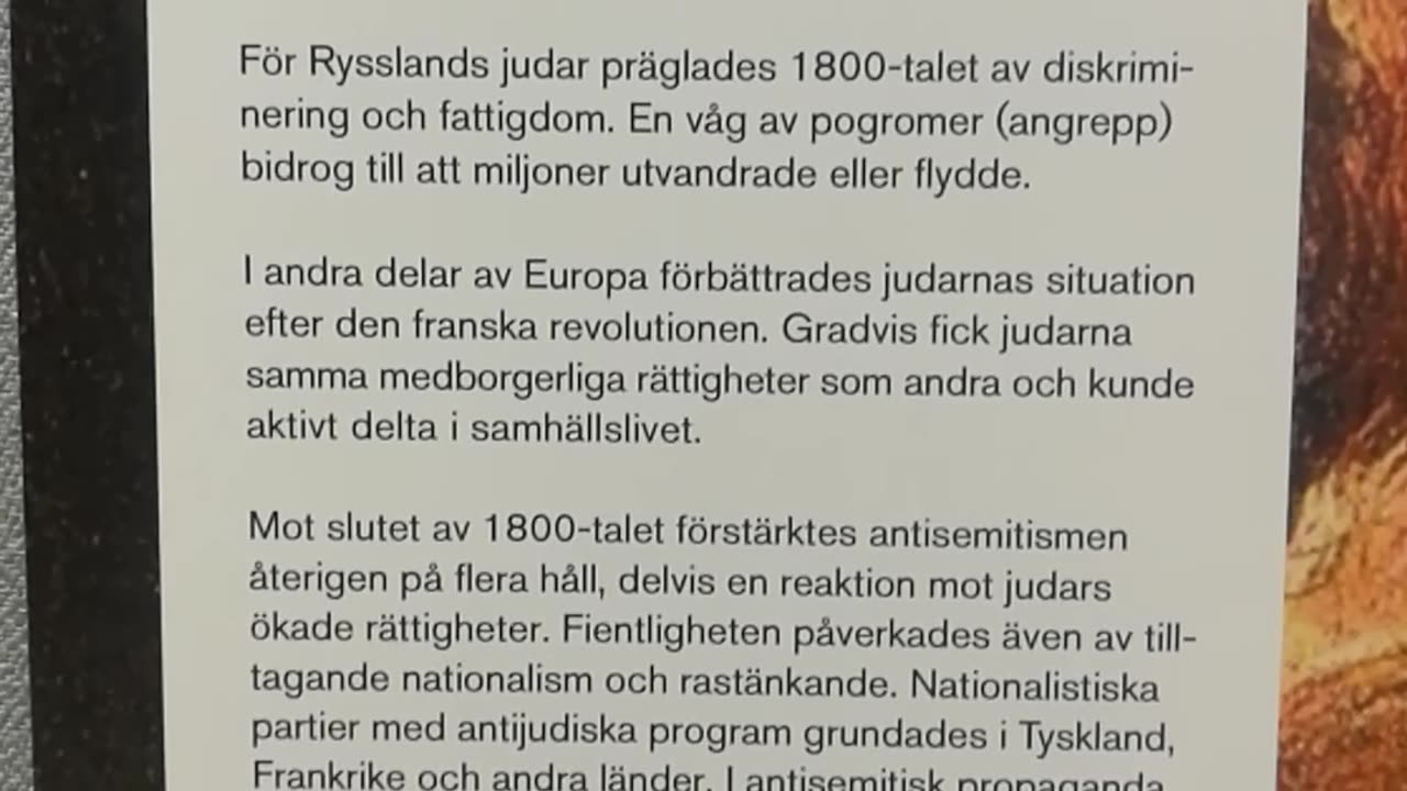 Sweden Anti-Semitism Educational Exhibit