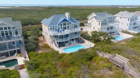 Aerial Video Tour - Ocean Sound - E254 in Corolla, NC