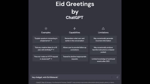 ChatGPTsays Wishes You Eid Mubarak - A Message of Peace, Joy, and Prosperity!