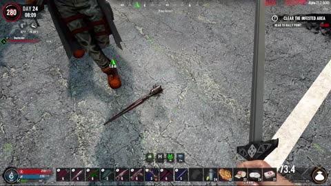 Day 24 - Naked & Afraid in the Wasteland - War of the Walkers | 7 Days To Die | Alpha 21.2