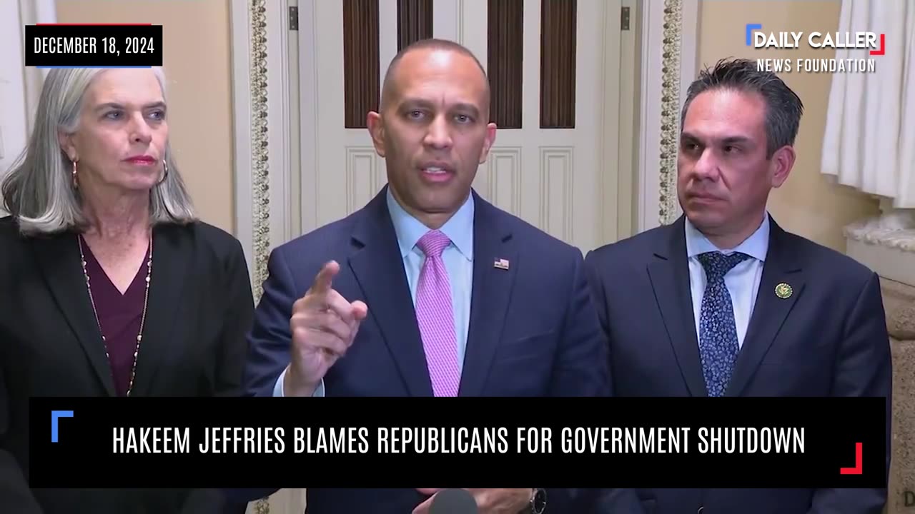 Hakeem Jeffries Blames Republicans For Possible Government Shutdown